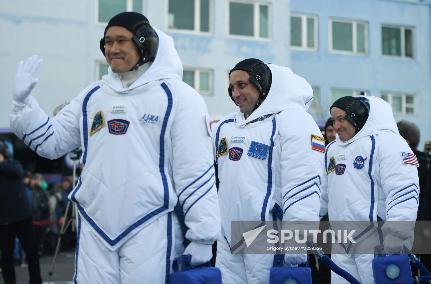 Soyuz-FG carrier vehicle with Soyuz MS-07 manned spacecraft launched from Baikonur Cosmodrome