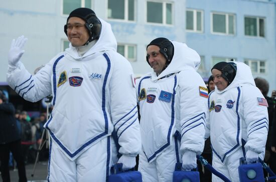 Soyuz-FG carrier vehicle with Soyuz MS-07 manned spacecraft launched from Baikonur Cosmodrome