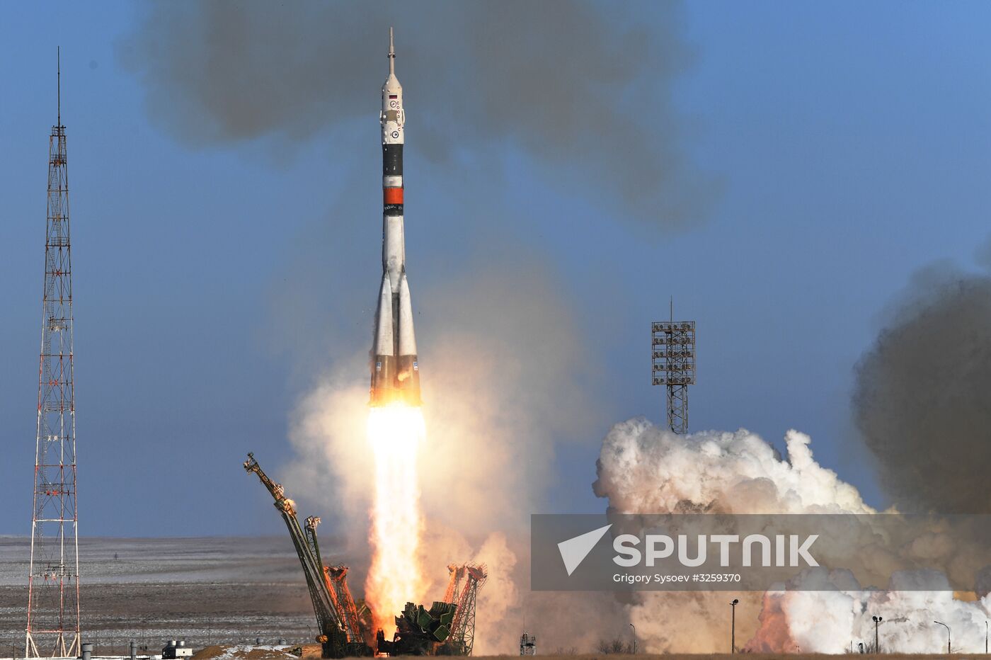 Soyuz-FG rocket launches Soyuz-MS-07 spacecraft from Baikonur Space Center