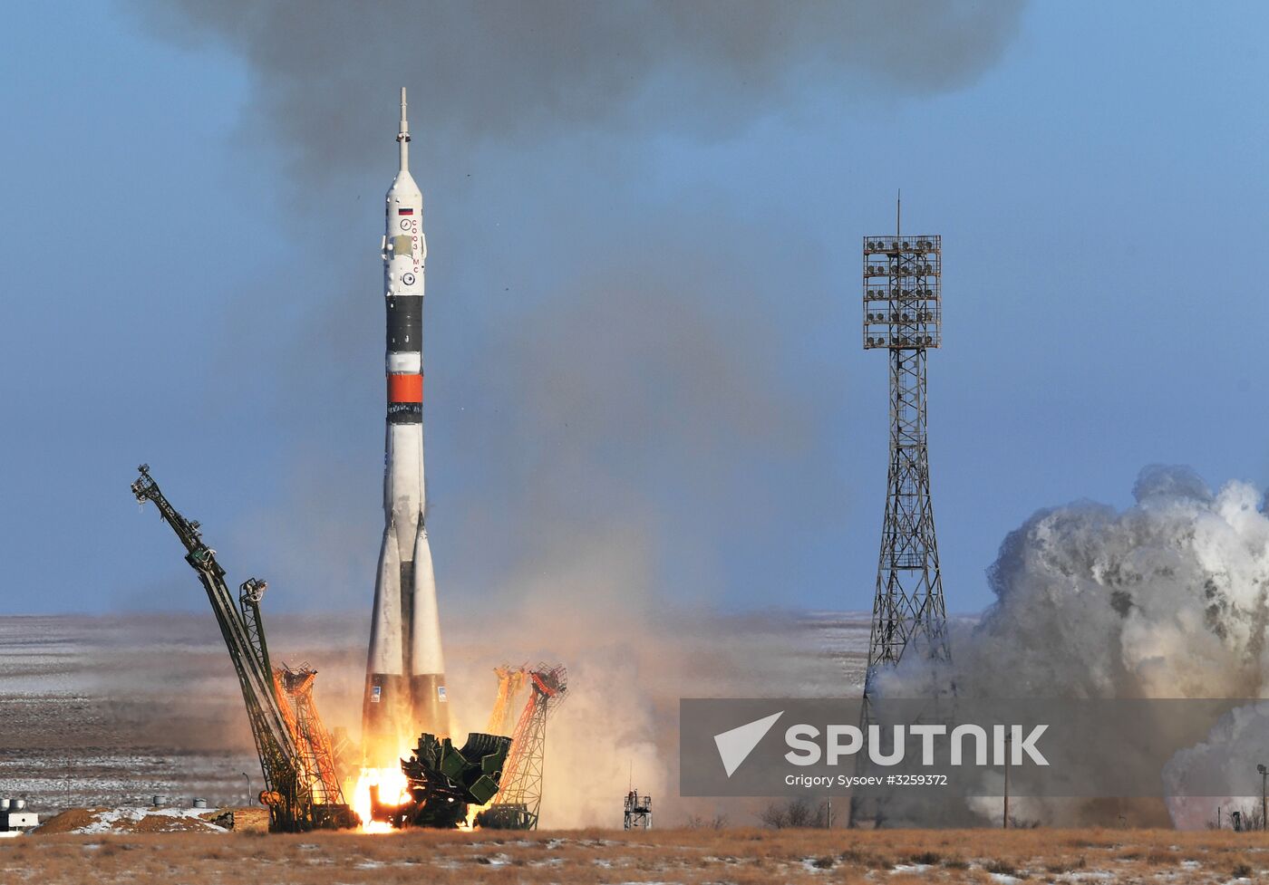 Soyuz-FG rocket launches Soyuz-MS-07 spacecraft from Baikonur Space Center