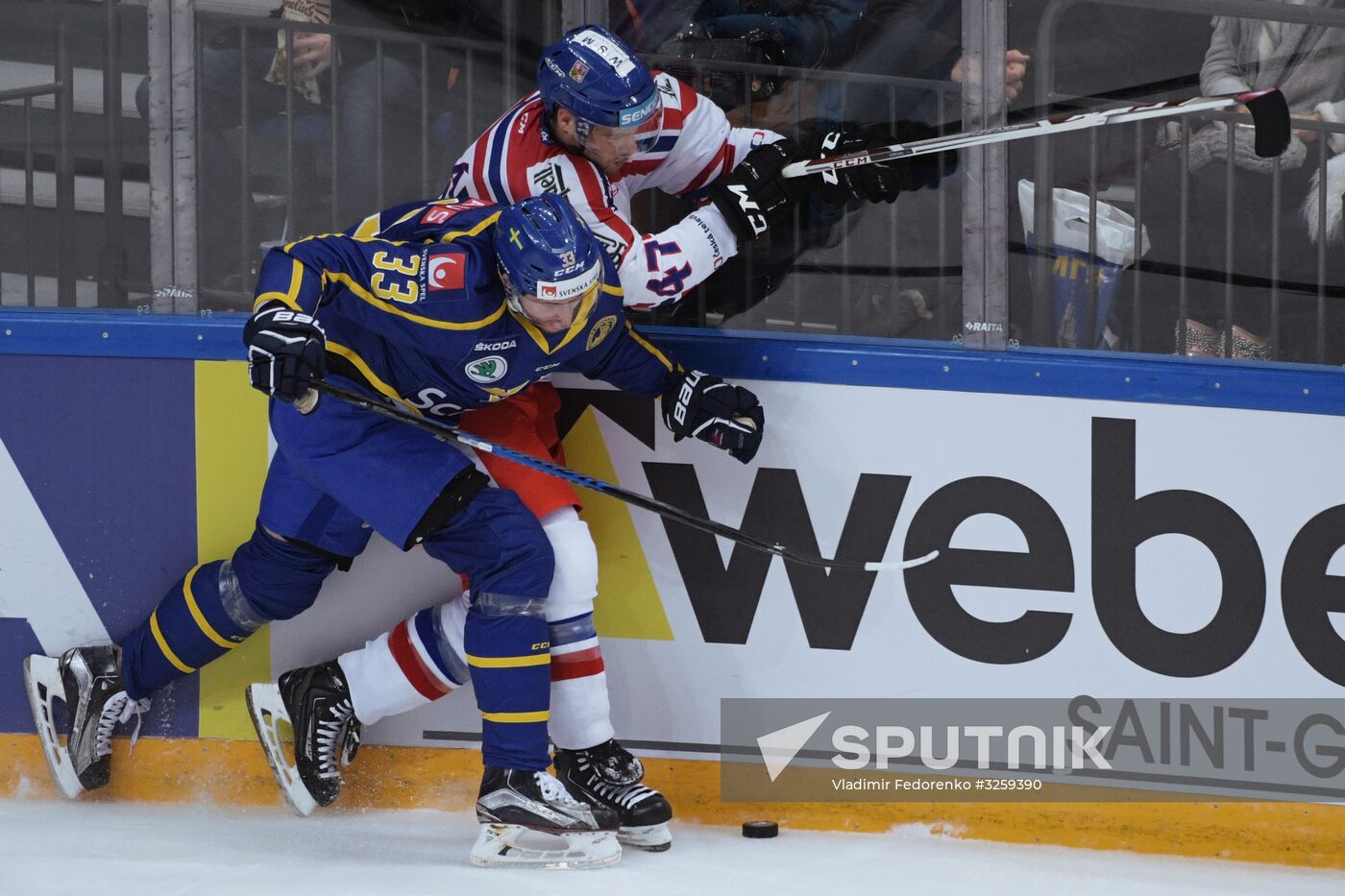 Ice hockey. Channel One Cup. Sweden vs. Czech Republic