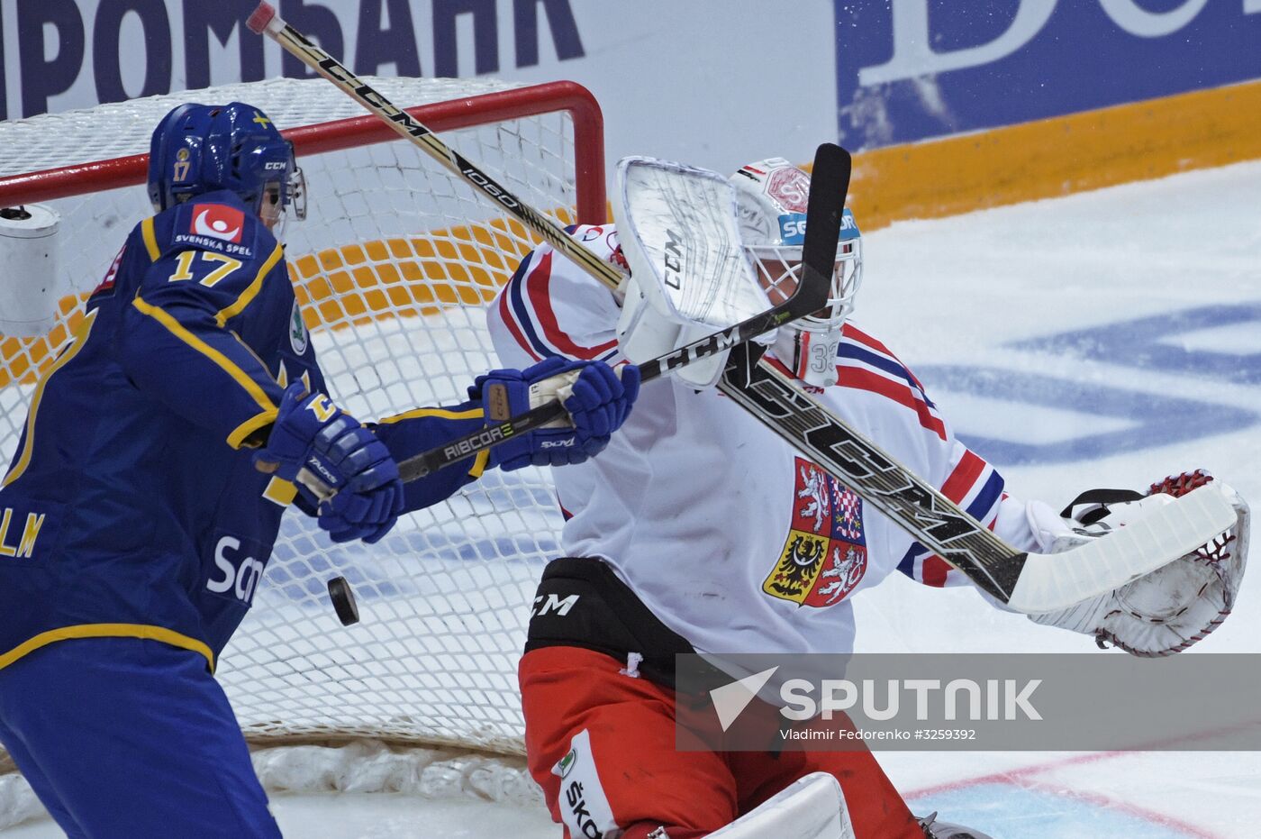 Ice hockey. Channel One Cup. Sweden vs. Czech Republic