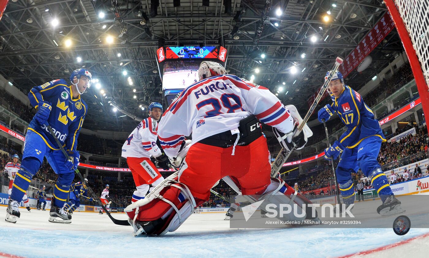 Ice hockey. Channel One Cup. Sweden vs. Czech Republic