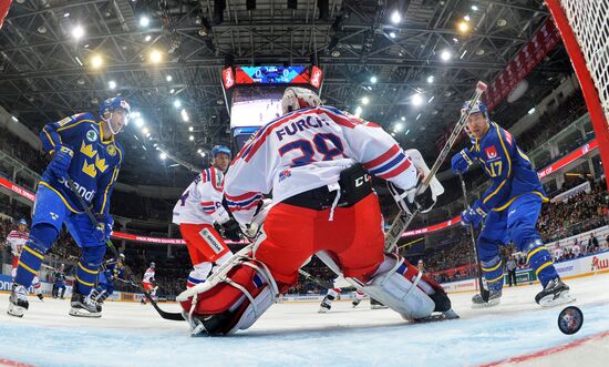 Ice hockey. Channel One Cup. Sweden vs. Czech Republic