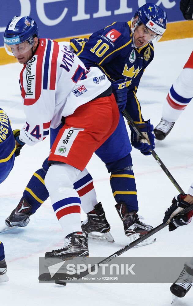 Ice hockey. Channel One Cup. Sweden vs. Czech Republic