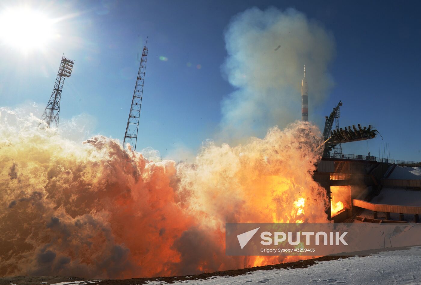 Soyuz-FG rocket launches Soyuz-MS-07 spacecraft from Baikonur Space Center