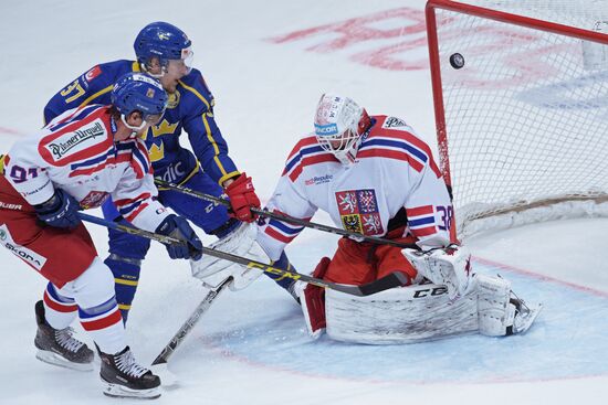 Ice hockey. Channel One Cup. Sweden vs. Czech Republic