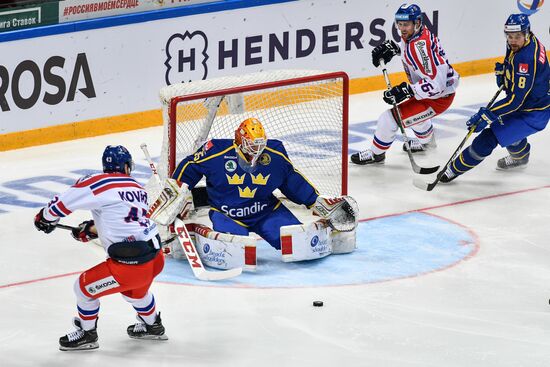 Ice hockey. Channel One Cup. Sweden vs. Czech Republic