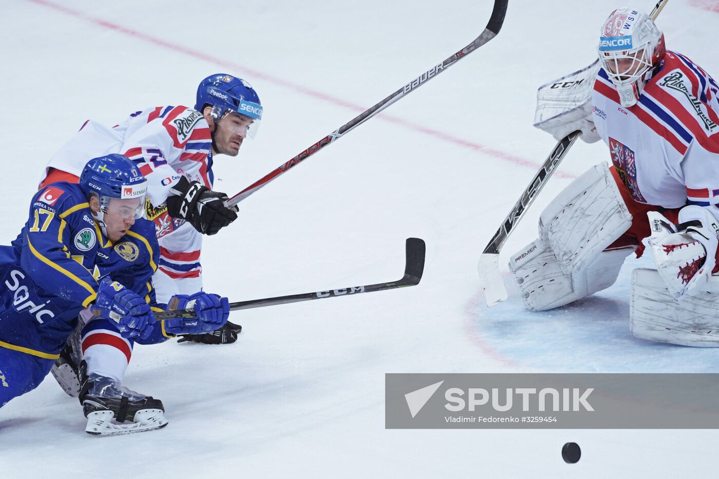 Ice hockey. Channel One Cup. Sweden vs. Czech Republic