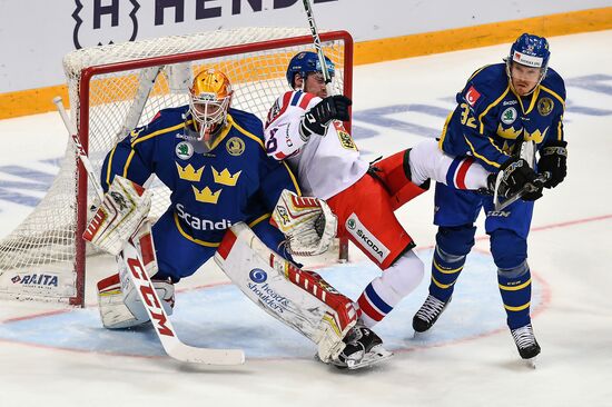 Ice hockey. Channel One Cup. Sweden vs. Czech Republic