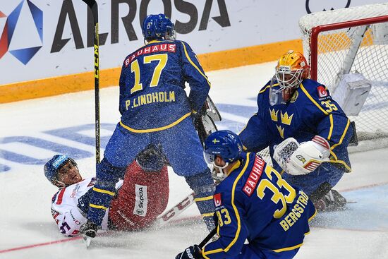 Ice hockey. Channel One Cup. Sweden vs. Czech Republic