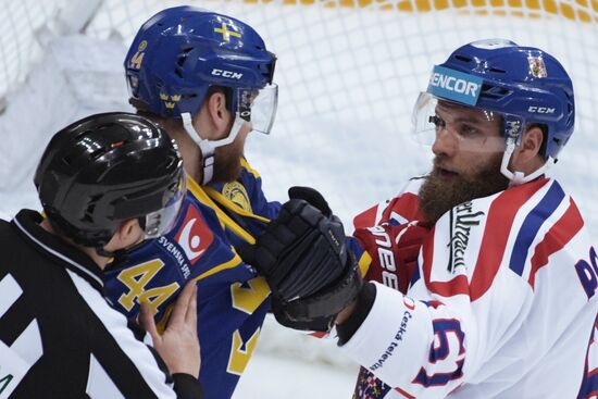 Ice hockey. Channel One Cup. Sweden vs. Czech Republic