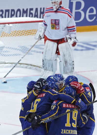 Ice hockey. Channel One Cup. Sweden vs. Czech Republic