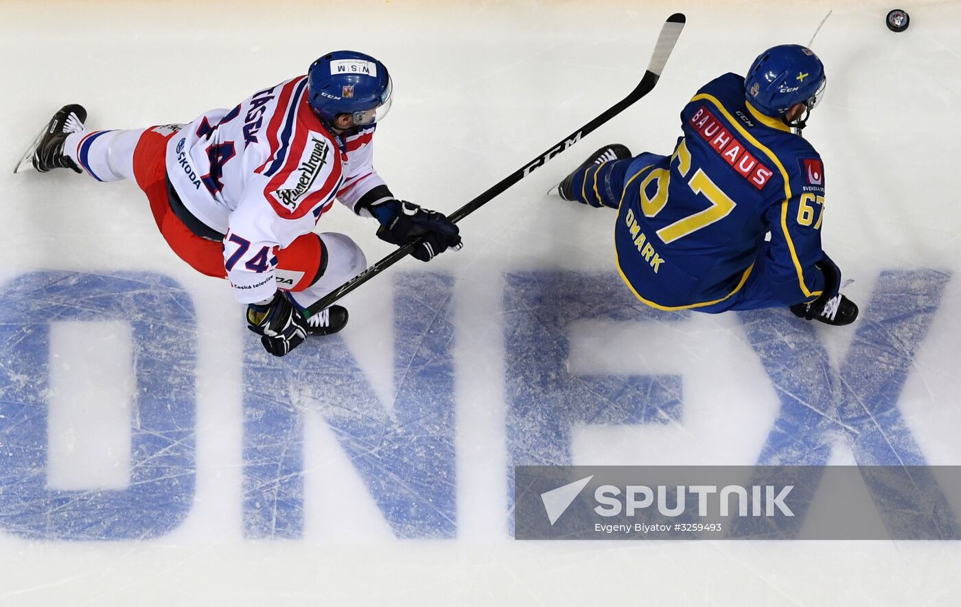 Ice hockey. Channel One Cup. Sweden vs. Czech Republic
