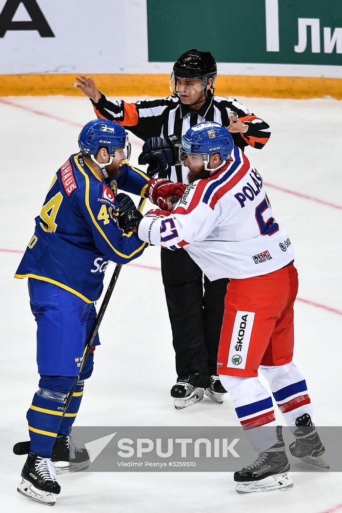 Ice hockey. Channel One Cup. Sweden vs. Czech Republic