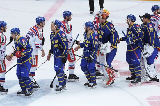 Ice hockey. Channel One Cup. Sweden vs. Czech Republic