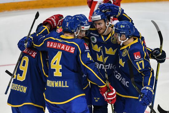 Ice hockey. Channel One Cup. Sweden vs. Czech Republic