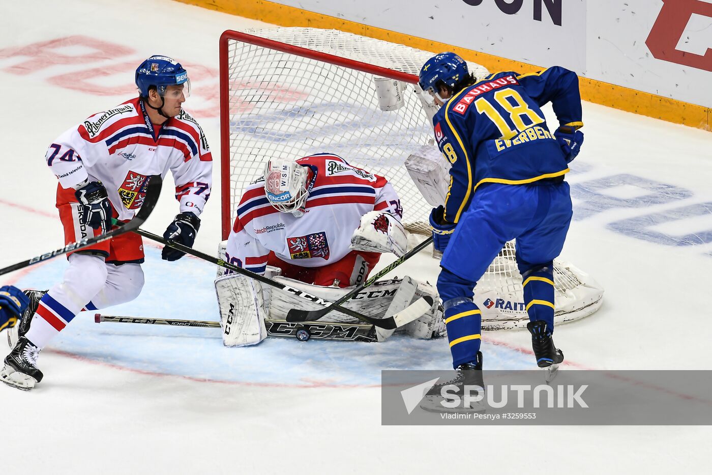 Ice hockey. Channel One Cup. Sweden vs. Czech Republic