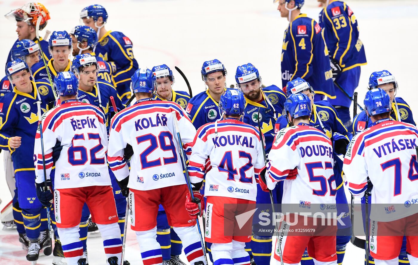 Ice hockey. Channel One Cup. Sweden vs. Czech Republic