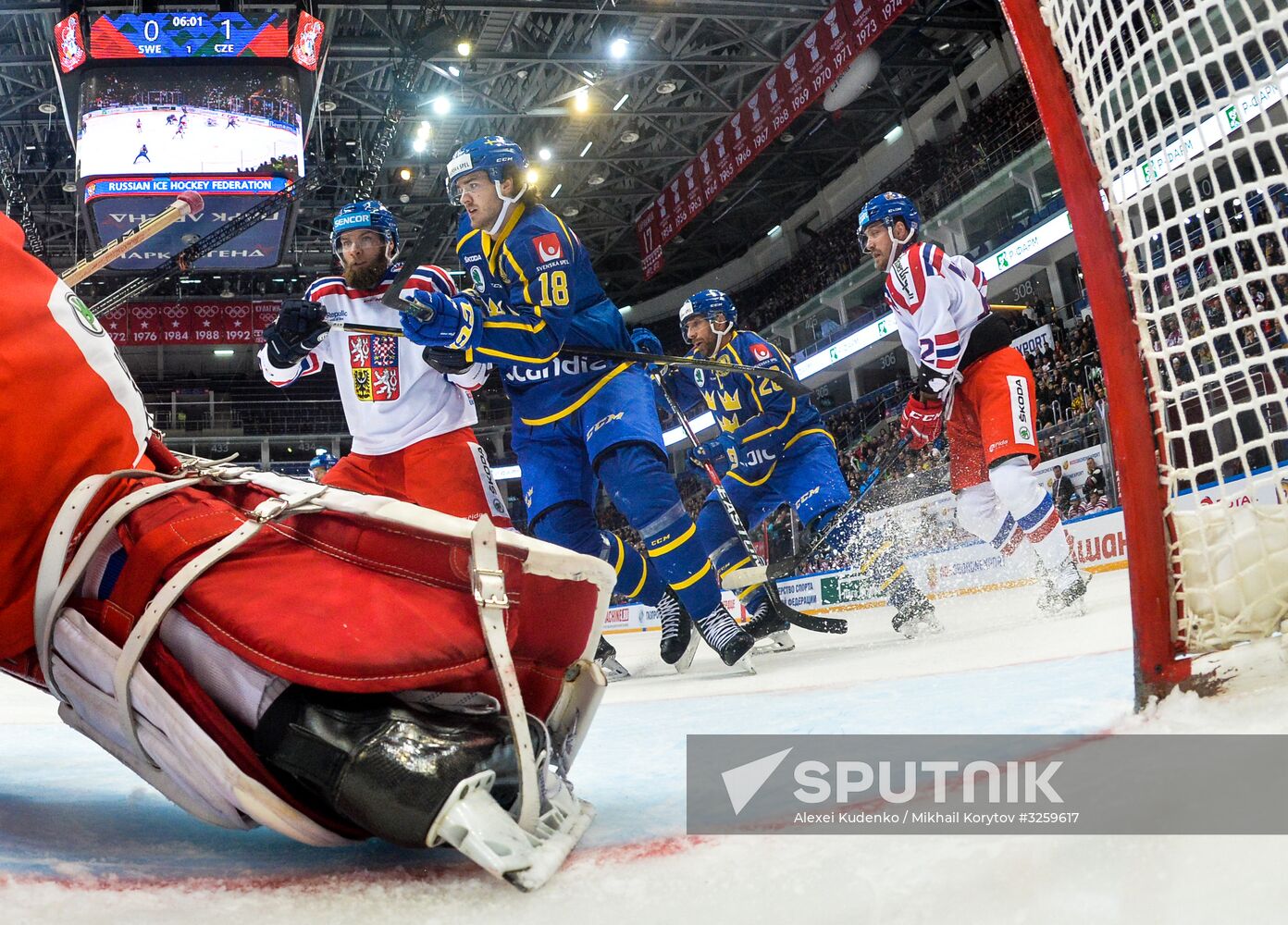 Ice hockey. Channel One Cup. Sweden vs. Czech Republic