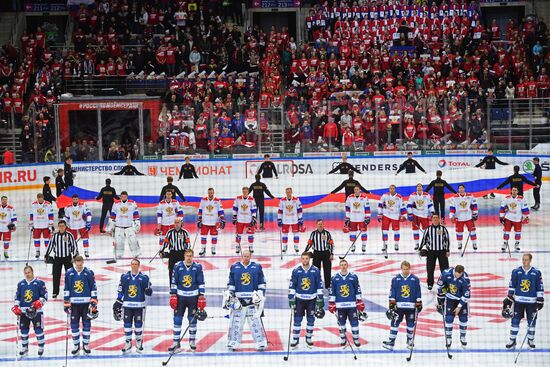 Ice hockey. Channel One Cup. Russia vs. Finland