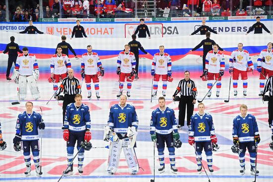 Ice hockey. Channel One Cup. Russia vs. Finland