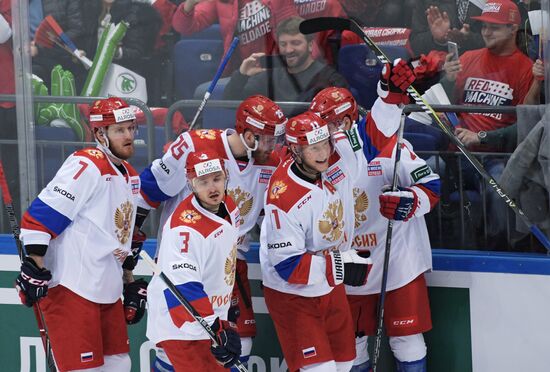 Ice hockey. Channel One Cup. Russia vs. Finland