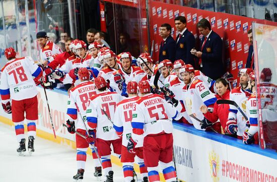Ice hockey. Channel One Cup. Russia vs. Finland