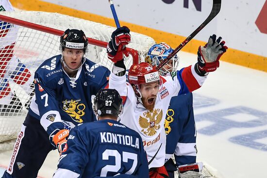 Ice hockey. Channel One Cup. Russia vs. Finland