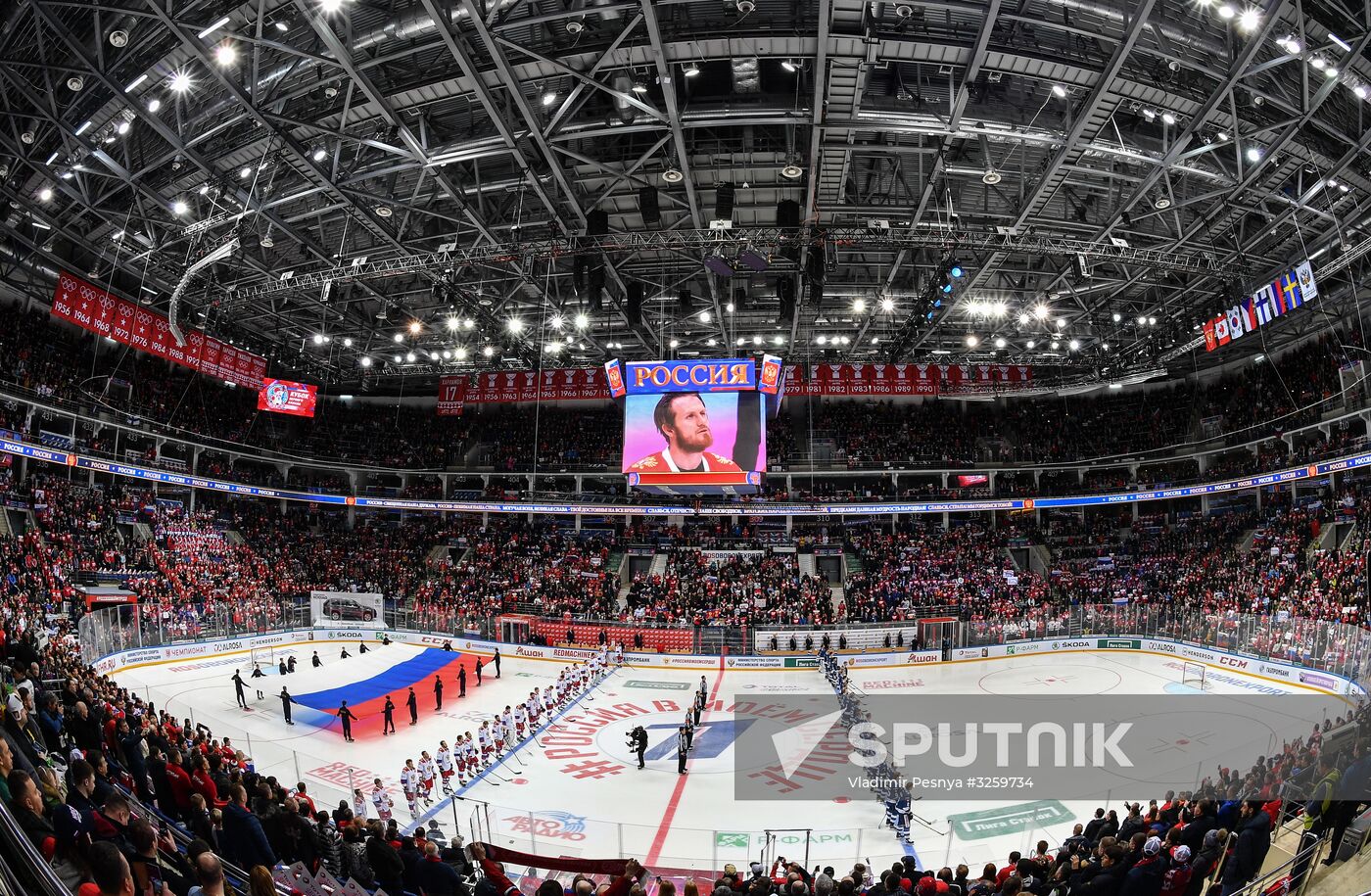 Ice hockey. Channel One Cup. Russia vs. Finland