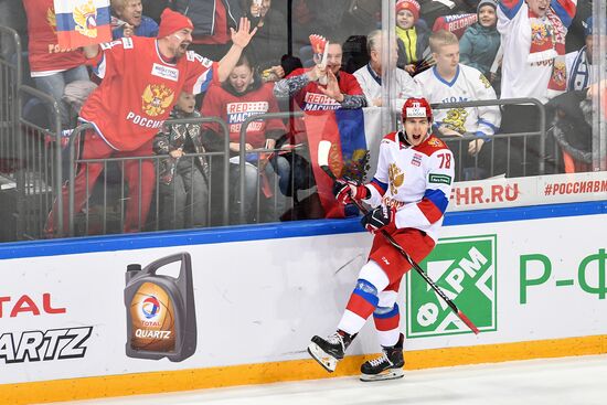 Ice hockey. Channel One Cup. Russia vs. Finland