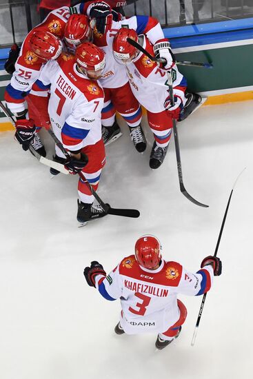 Ice hockey. Channel One Cup. Russia vs. Finland