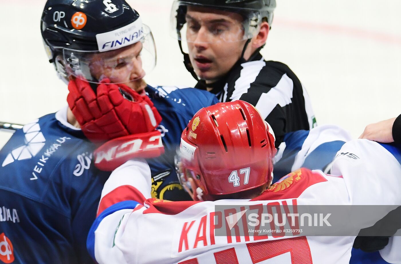Ice hockey. Channel One Cup. Russia vs. Finland
