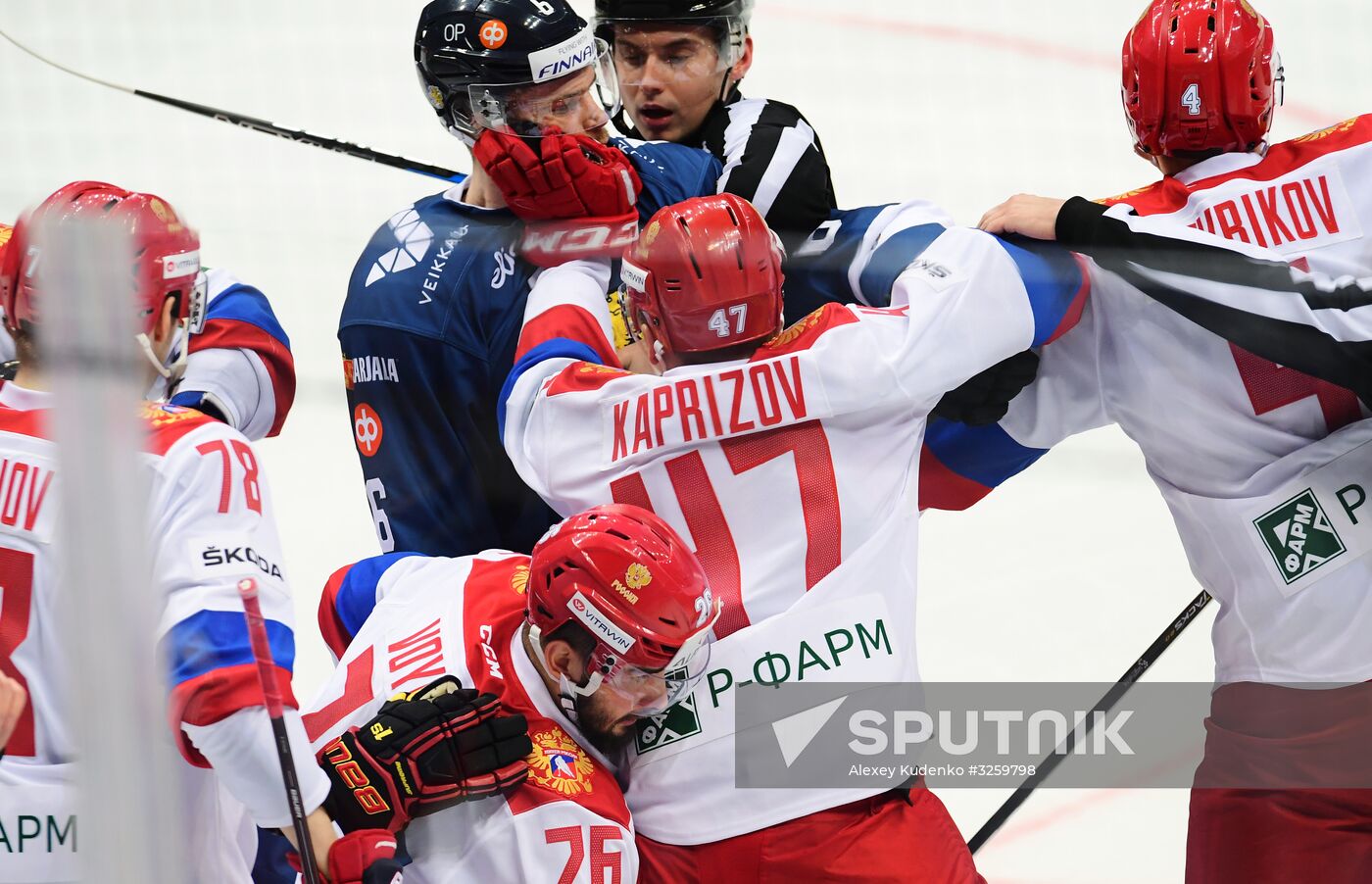 Ice hockey. Channel One Cup. Russia vs. Finland