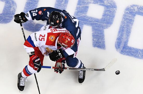 Ice hockey. Channel One Cup. Russia vs. Finland