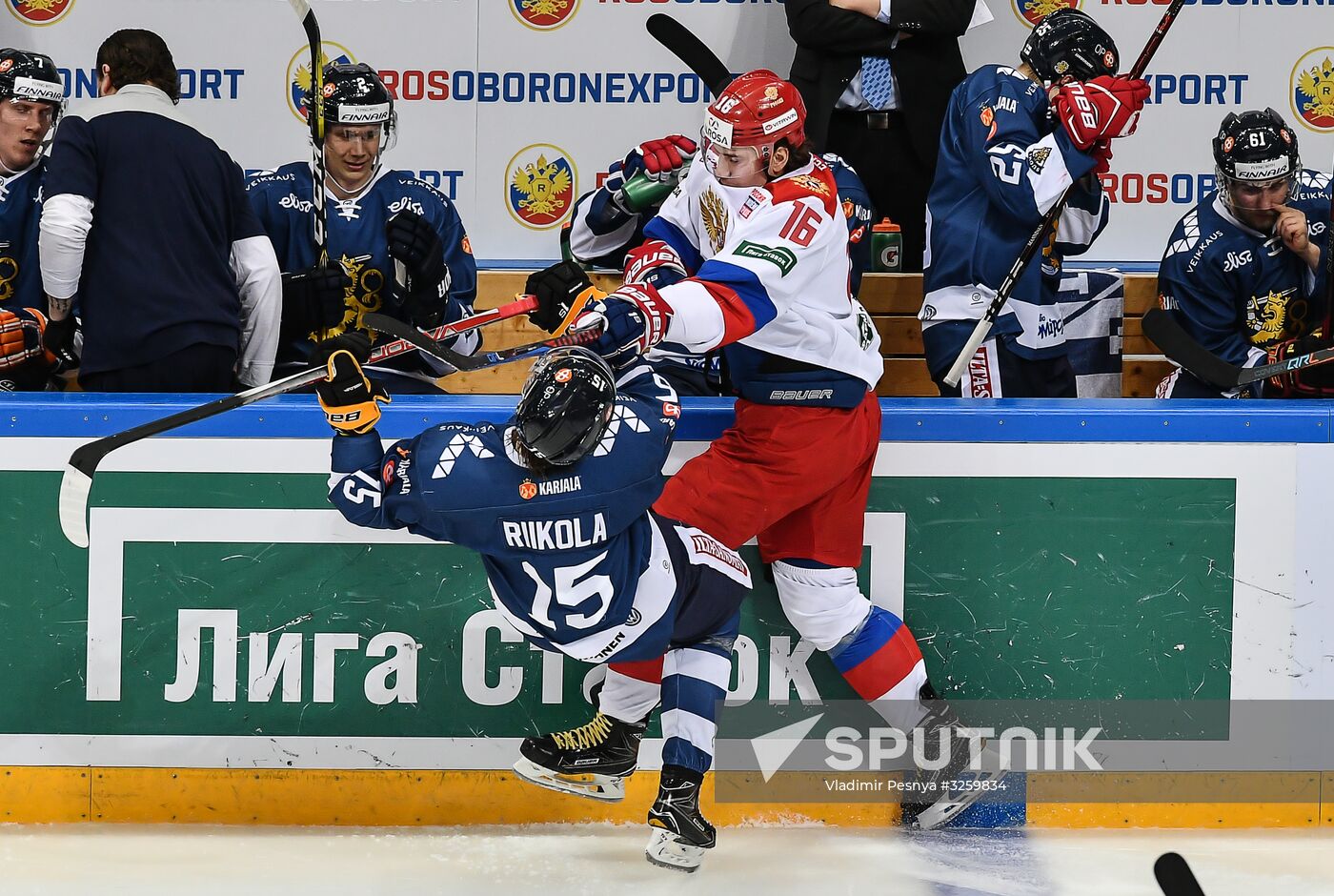 Hockey. Channel One Cup. Russia vs. Finland