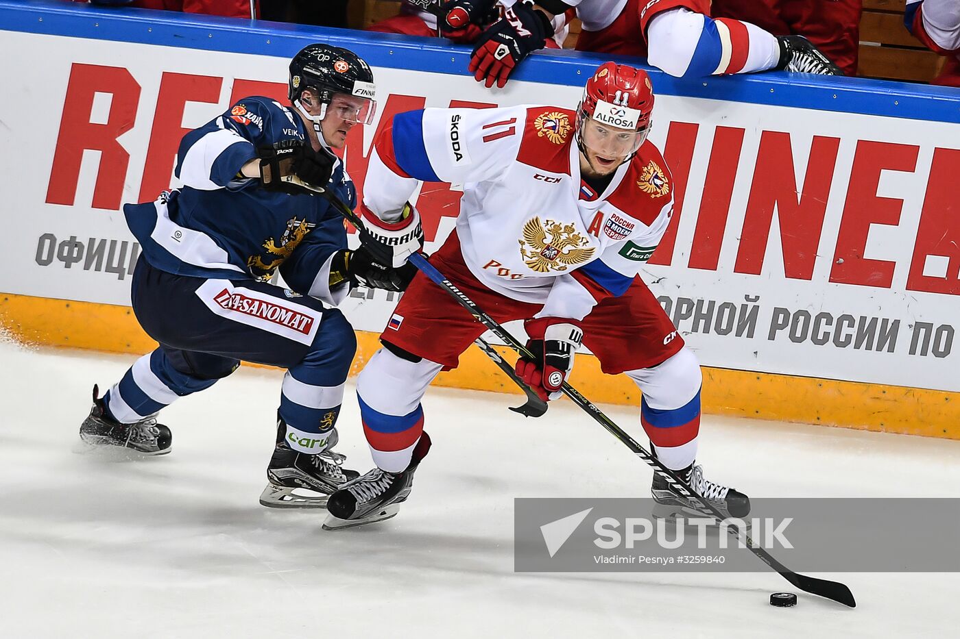 Hockey. Channel One Cup. Russia vs. Finland