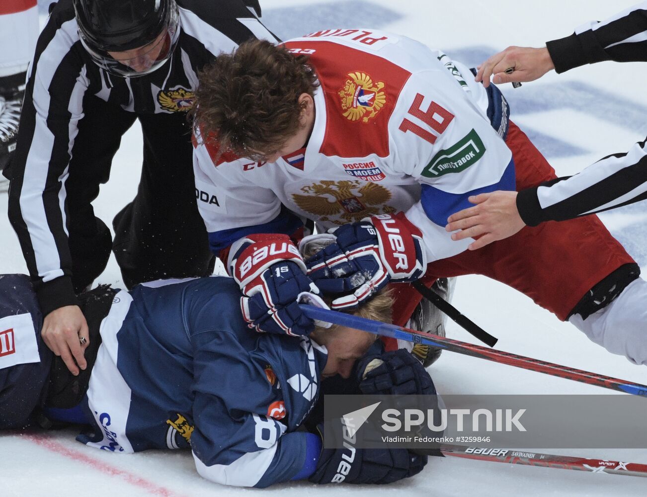 Ice hockey. Channel One Cup. Russia vs. Finland