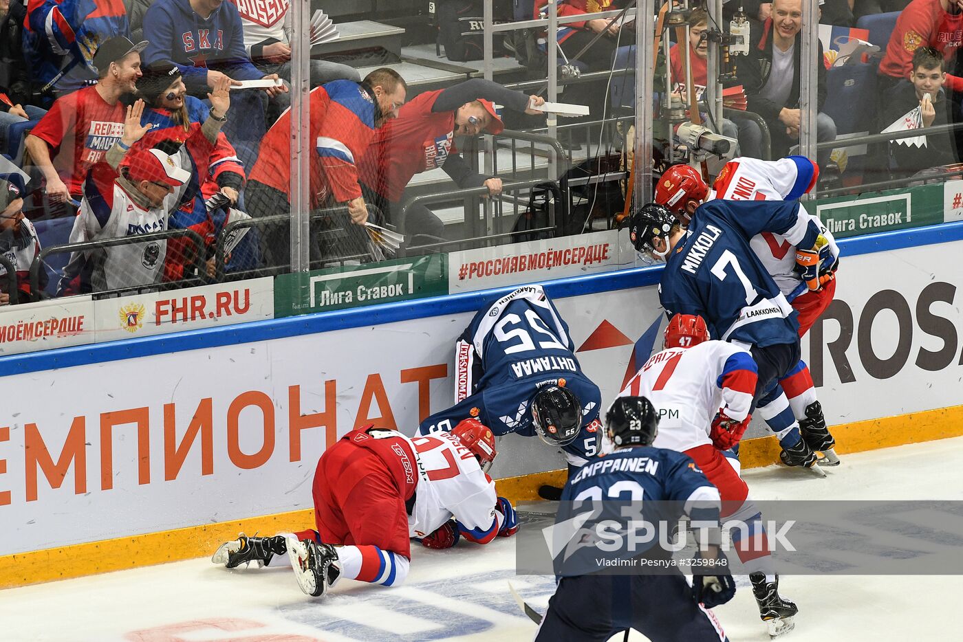 Ice hockey. Channel One Cup. Russia vs. Finland