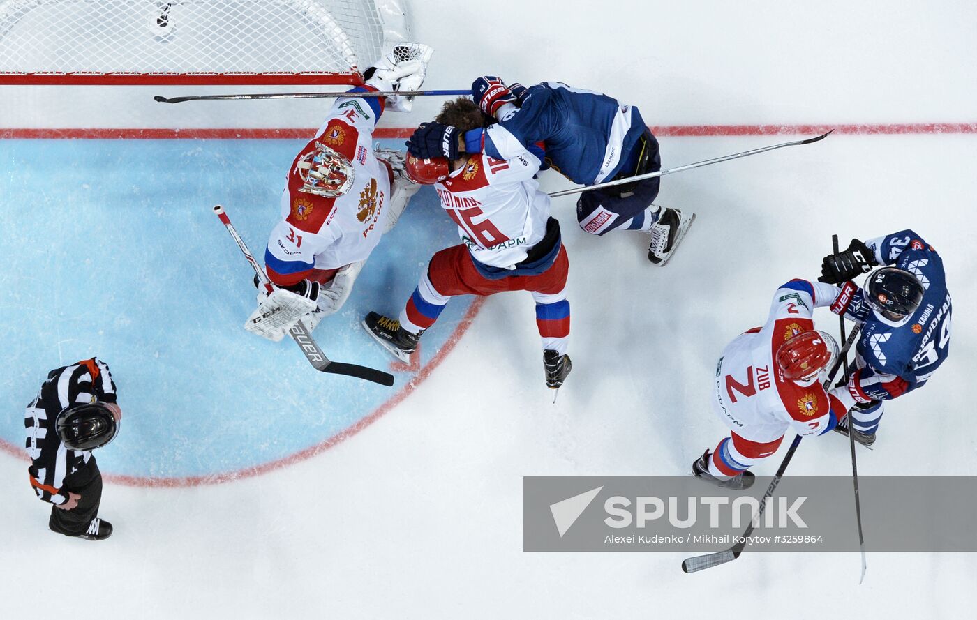 Ice hockey. Channel One Cup. Russia vs. Finland