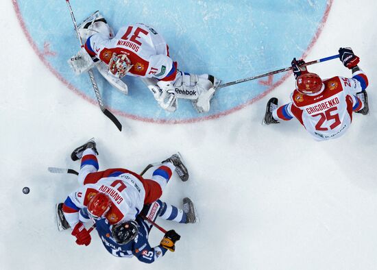 Ice hockey. Channel One Cup. Russia vs. Finland