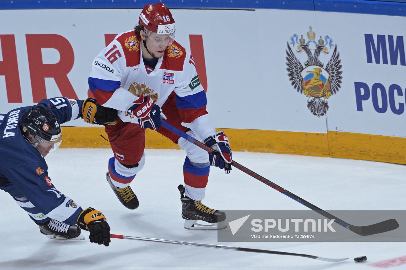 Ice hockey. Channel One Cup. Russia vs. Finland