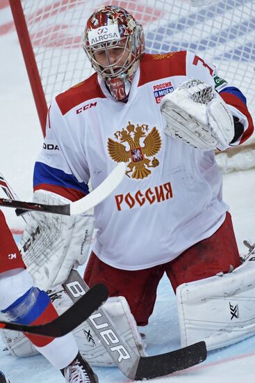 Ice hockey. Channel One Cup. Russia vs. Finland