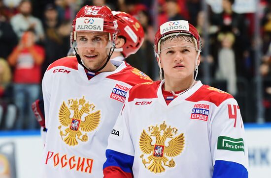 Ice hockey. Channel One Cup. Russia vs. Finland