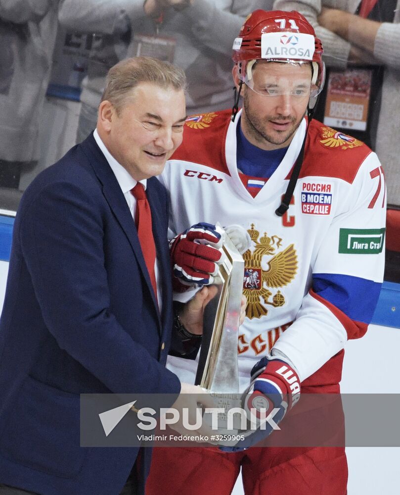 Ice hockey. Channel One Cup. Russia vs. Finland