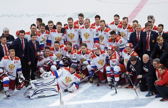 Ice hockey. Channel One Cup. Russia vs. Finland