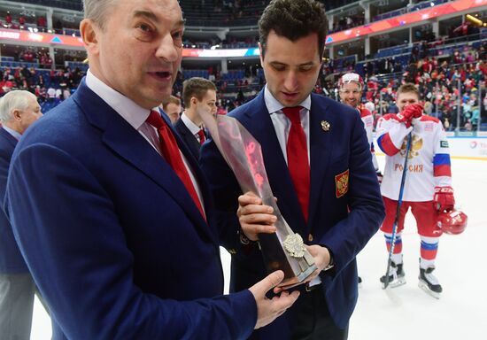 Hockey. Channel One Cup. Russia vs. Finland