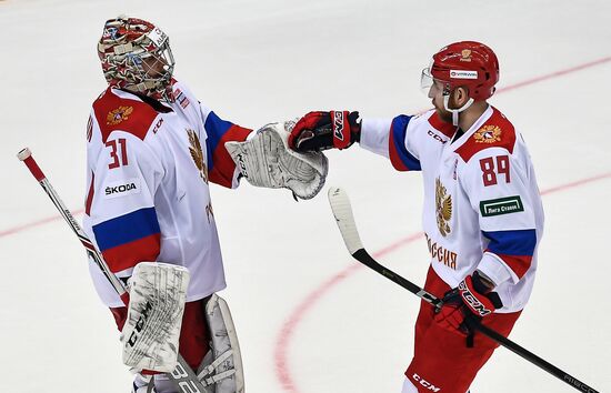 Ice hockey. Channel One Cup. Russia vs. Finland