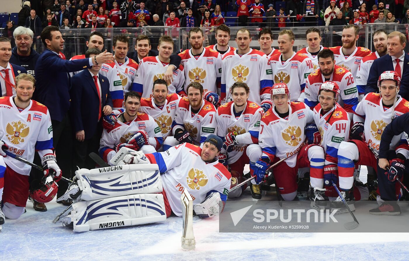 Ice hockey. Channel One Cup. Russia vs. Finland