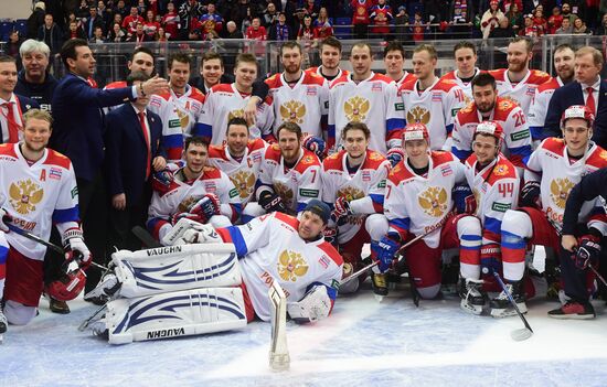 Ice hockey. Channel One Cup. Russia vs. Finland